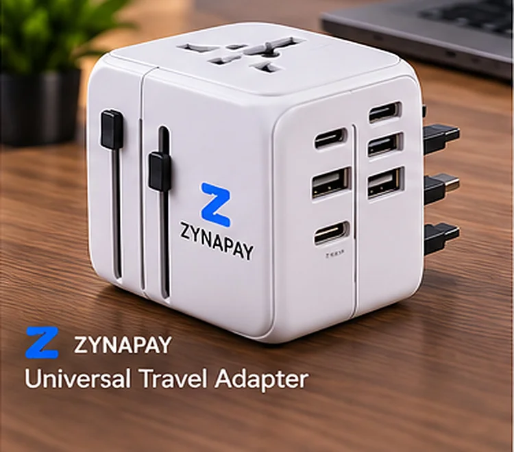 Universal Travel Adapter — 4 USB Cube