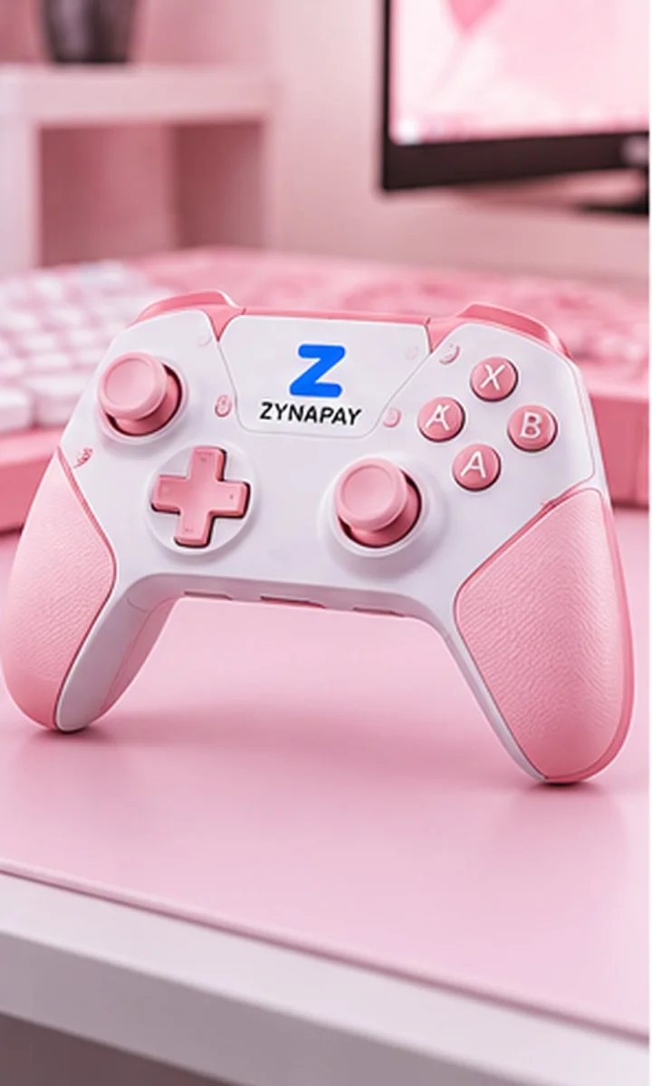 ZynaPay Pink and White Controller
