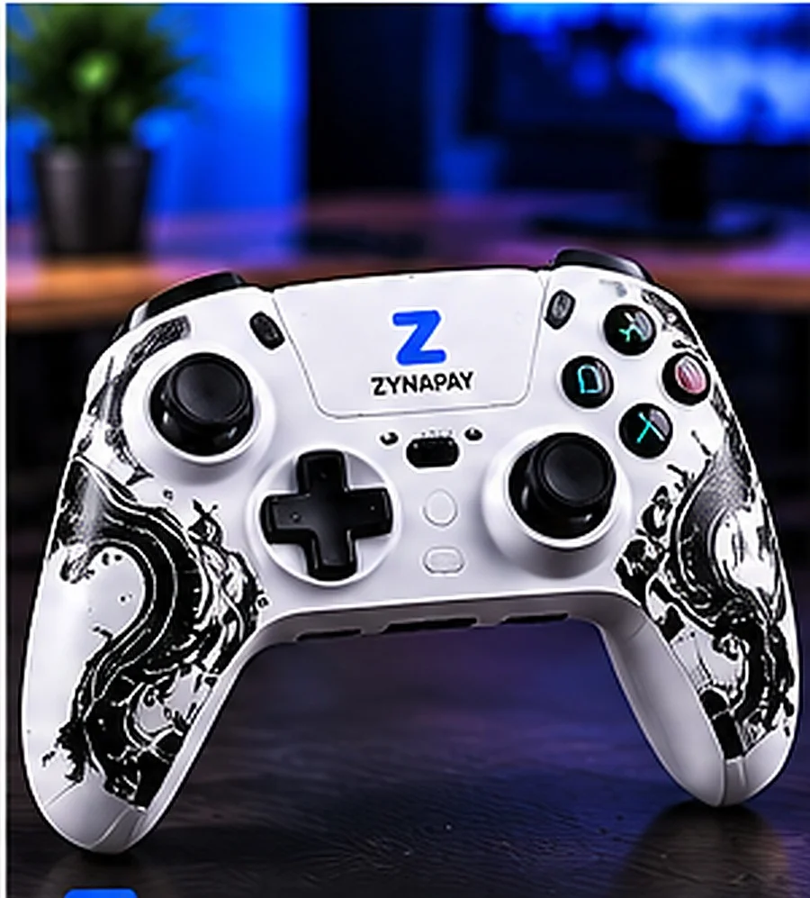 ZynaPay White Graphic Limited Edition Controller
