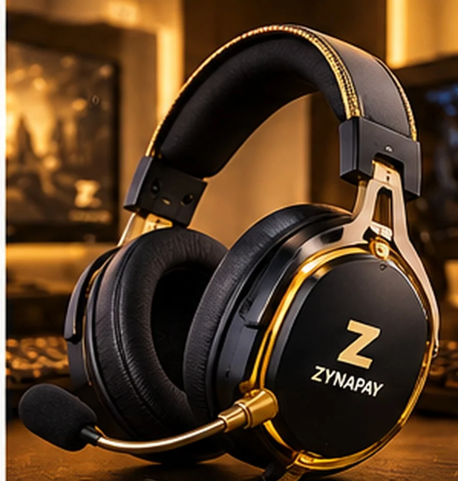 ZynaPay Premium Gold Headset