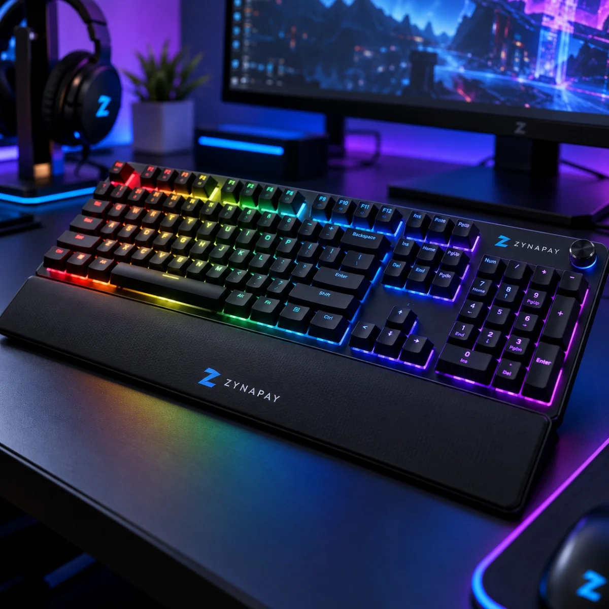 ZynaPay Ergonomic Split RGB Keyboard