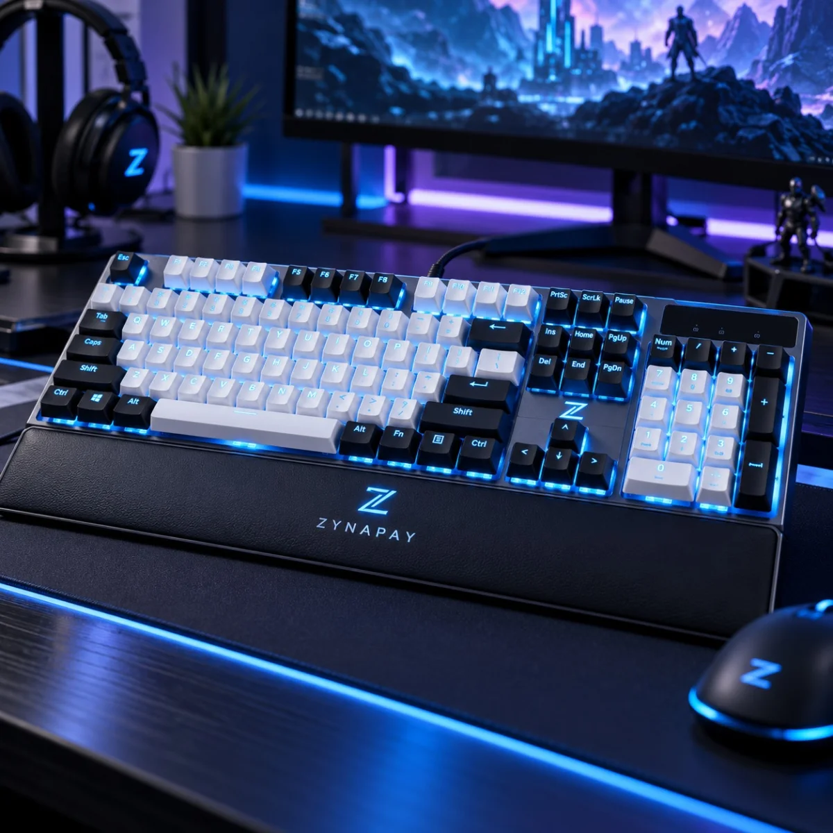 ZynaPay Transparent Acrylic RGB Keyboard