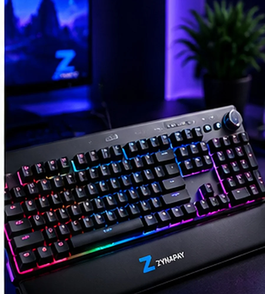 ZynaPay Pro Full-Size Media-Knob Keyboard