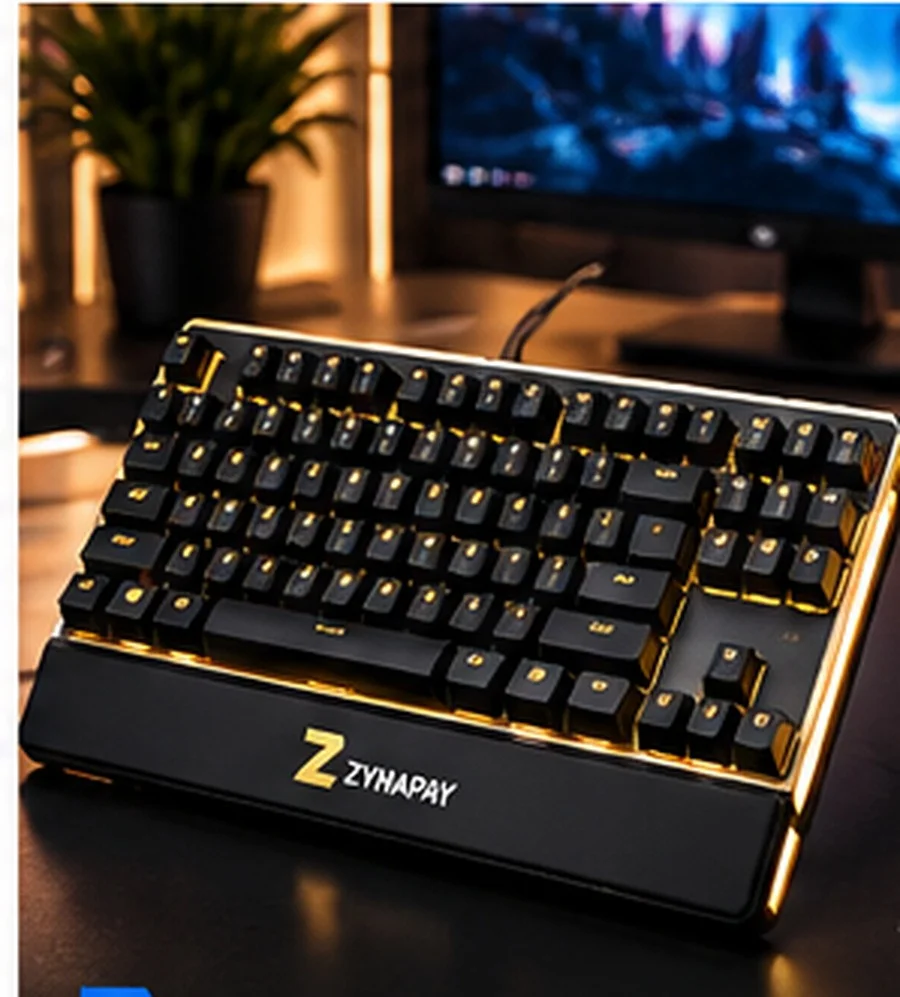 ZynaPay Premium Gold Keyboard