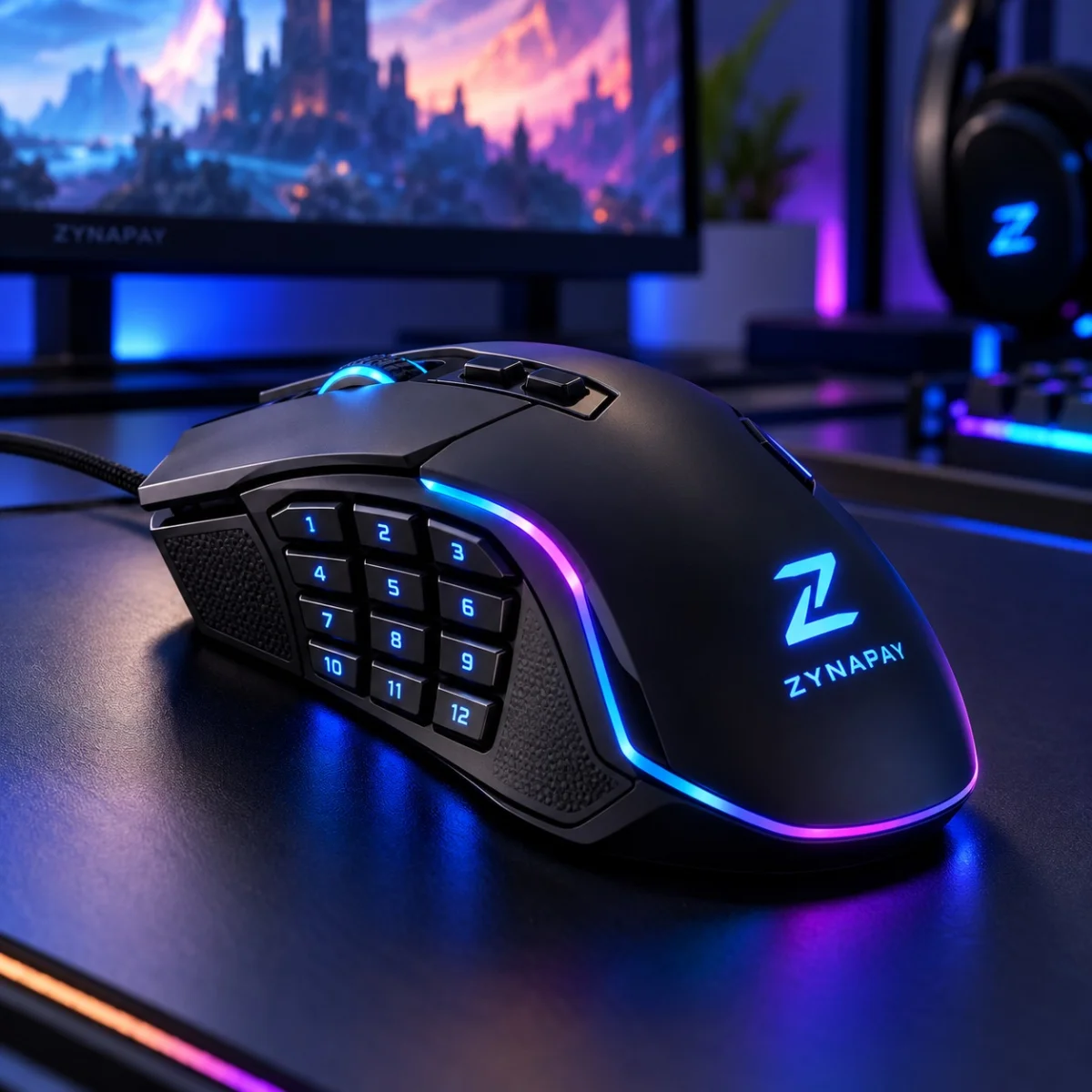 ZynaPay Vertical Ergonomic Mouse