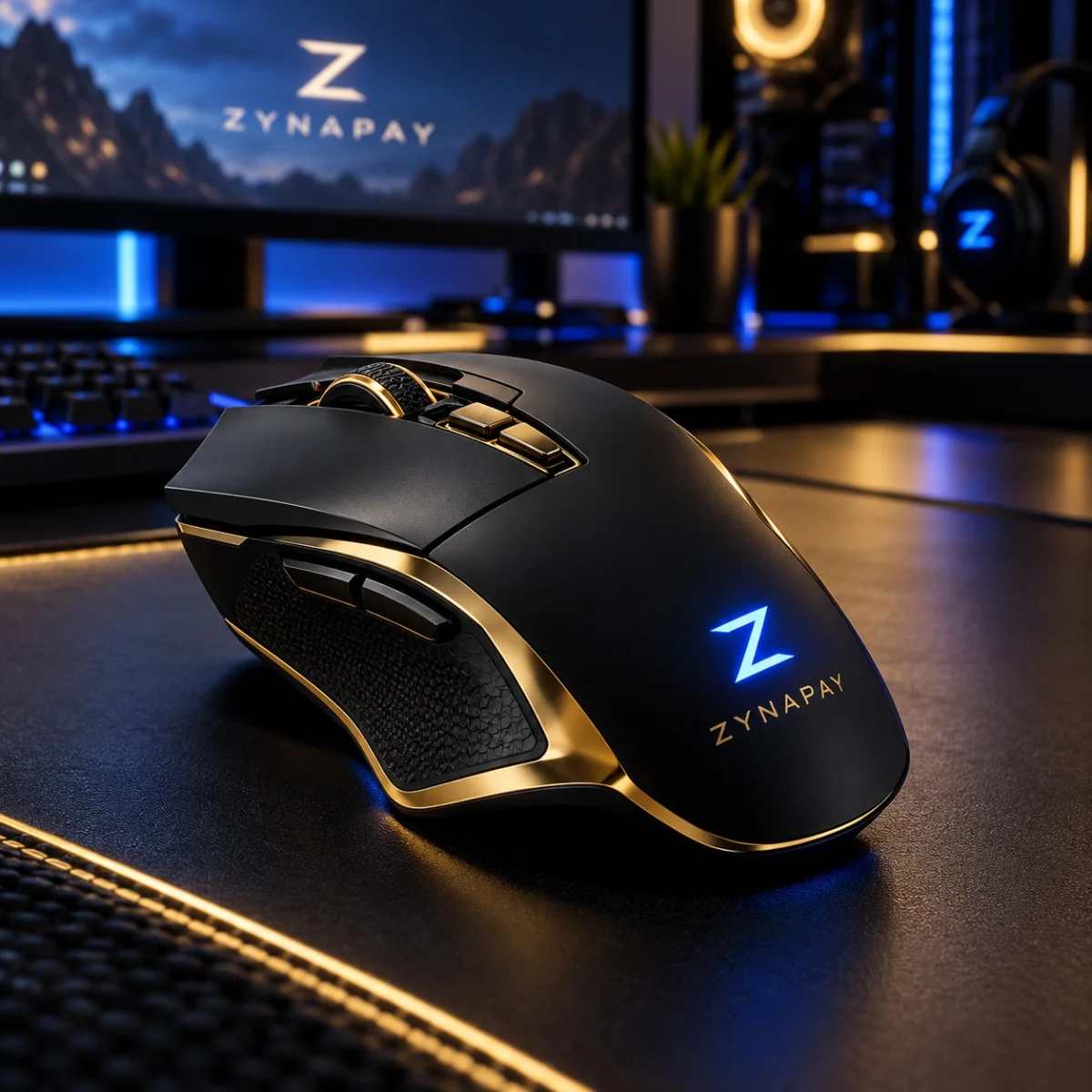 ZynaPay Black Gold Signature Mouse
